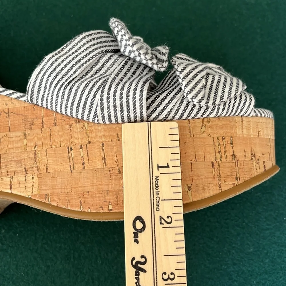 NEW! Kate Spade Julep Striped Black and White Wedges size 9.5